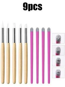 15 Stücke/11 Stücke/9 Stücke Nagelkunst Stempel Stift Set, enthält Blumen-, Schmetterlings-, Rosen-Nagelkunst Stempel, frei kombinierbar und anpassbar für verschiedene Muster zur Erstellung von personalisierter Nagelkunst, langanhaltend und robust, bruchfest und verformungsbeständig, geeignet für Gel-Nagellack, Nagelaufkleber, Anfänger Nagelkunst Transfer Stift Design Werkzeug - Verschiedenfarbig - Übersicht 6
