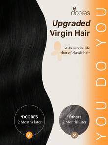 DOORES 9PCS Clip In Hair Extensions Straight Real Human Hair Natural Virgin Human Hair Extensions Double Weft Clip Ins Invisible & Soft Mini Hair Pieces For Thinning Hairs For Women - S1 - View 2