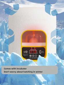 Home Digital Incubator, Can Hatch 4 Eggs, Automatic Egg Turning, Temperature And Humidity Control, Suitable For Hatching Chicken, Duck, Bird And Turtle Eggs, USB Powered - Yellow - View 7