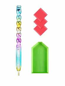 6pcs Diamond Painting Wax Pads, Includes 2pcs Diamond Painting Drills, DIY Art Embroidery Cross Stitch Tools - A - View 7