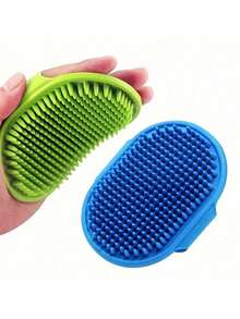 2pcs/1pc Pet Bath Brush, Cat Massage Brush, Dog Bathing Glove, Adjustable Silicone Rubber Bath Comb, Suitable For Long And Short Hair Dogs And Cats - View 6