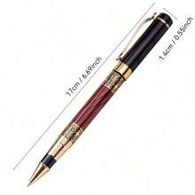 4pcs/Set Premium Executive Metal Rollerball Pens | Heavyweight Medium Tip, Oval Barrel, Smooth Ink, Push-Button Cap, Convenient Pocket Clip, Mixed Colors - Ideal For Office, School, Gifts, Adult Use, Back To School - 4pcs/set - View 3