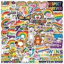 50 buah Stiker Grafiti Kartun Lucu Bertema Bulan Kebanggaan, Stiker Dekoratif Vinyl Tahan Air untuk Perencana, Komputer, Album Foto, Koper, Botol Minum, Ponsel - MultiWarna - View 7