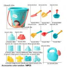 18-teiliges Kinder Strandspielzeug Set, Outdoor Spielzeug, Sommer Strand Zubehör, perfektes Geschenk für Urlaub, Thanksgiving, Schulanfang, Kindertag, Geburtstag - Verschiedenfarbig - Übersicht 7