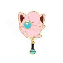 pokemon 寶可夢 1/9 件組卡通精靈胸針套裝 可愛胖丁 皮丘 琺瑯別針 背包衣物飾品金屬徽章配件禮物 - 均碼 - 查看 12