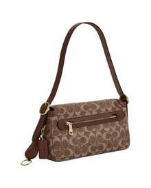 Coach Etta 25 Women's Shoulder Bag Monogram Hobo Flap Bag Crossbody Bag With Adjustable Strap - Brown - View 7