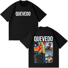 QUEVEDO EL BAIFO Album 2026 Tour Print T-Shirt For Men And Women Fashion Summer Cotton T-Shirt Casual Loose Hip Hop T-Shirt Streetwear - 1 - 查看 1