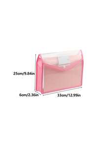 Expandable Plastic File Folder With Snap-Closure Transparent Envelope Pocket, No Dividers, Large Capacity, Multi-Color Options, Suitable For A4/Letter - Multiple Styles - View 8