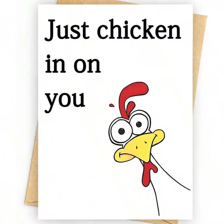 1pc, Funny Thinking Of You Card, Humorous Encouragement Card, Suitable For Him/Her, Thinking Of You Greeting Card For Women/Men - With Envelope - A - View 7