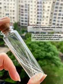 貓鬍鬚收集器、貓鬍鬚收集罐、迷你玻璃花瓶，適合貓愛好者，迷你玻璃花瓶 - 優雅的收藏禮物，適合所有季節 - 彩色 - 查看 9