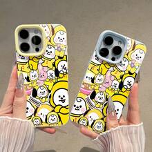 Funda para móvil con un encantador personaje amarillo, compatible con fundas para iPhone de Apple. Fabricada en TPU, ofrece protección contra golpes y caídas. Un regalo ideal para amigos y familiares, perfecto para darle un toque divertido a tu dispositivo. - Amarillo - Ver 4
