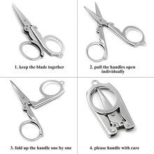1pc/6pcs Portable Folding Stainless Steel Scissors - Durable, Portable, Suitable For Home, Office And Travel - Ideal Gift For Students And Travelers - Fold - View 7