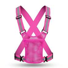 Reflective Safety Vest, Lightweight Adjustable Elastic Vest Jacket With High-Visibility Reflective Strips, Suitable For Traffic Control, Running, Cycling - Multicolor - View 14