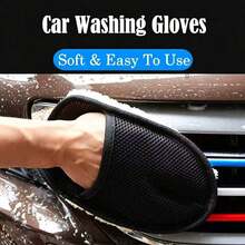 Breathable Car Wash Mitt, Non-Slip Anti-Mold Fluffy Wear-Resistant, Suitable For Wiping, Waxing, Cleaning And Polishing, Car Care Supplies - A - View 5