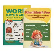 Word Matching Workbook Series, Connect Words And Pictures Through Matching Games, Build Vocabulary And Practice Spelling, Simple And Easy-To-Understand Exercises, Fun Learning Activities, Improve Focus And Word Recognition Ability. Back To School - Word 工作簿 - 查看 2