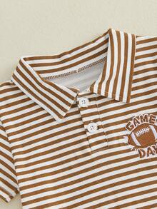 Baby Boys Polo Co-Ords - 咖啡 - 查看 5
