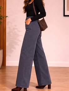 Wide Leg Feminine Lisa - Grey - View 2