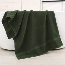 1件浴巾/手巾/洗臉巾 3件組（洗臉巾 13.38 X 13.38 英吋 + 手巾 15.7 X 27.5 英吋 + 浴巾 29.5 X 57 英吋）加長梳理緞面滾邊 加厚吸水 柔軟親膚 成人用 家用 洗臉 洗澡 手巾 洗臉巾 不掉毛，適合旅行、酒店、健身房、SPA、游泳、臉部與身體擦拭，家庭裝，返校季 - 墨綠色 - 查看 5