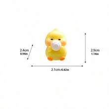 6pcs Creative Cute Cartoon Little Yellow Duck Car Dashboard/Desktop Ornament/Car Center Console Display Screen Little Yellow Duck Decorative Ornament - Little Yellow Duck - View 5