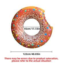 Anillo de natación para exteriores y uso doméstico con patrón de donut. Calidad reforzada. Perfecto para fiesta en la piscina. - Donas Arcoíris - Marrón - Ver 6