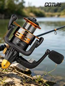 GOTURE 1pc High Strength Metal Wire Spool 6+1BB Series - Rust Resistant And Durable Rotating Fishing Reel( 4000 Series) - Multicolor - View 2