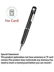 Voice Recorder Pen - 180mAh Portable And Long-Lasting Noise Reduction Design Suitable For For Lecture Meeting,Class Business Use Portable Recording Devices(SD Card Not Included) Mini Recorder - 查看 10