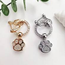 1pc Realistic Rhinestone Bear Paw Keychain, Faux Cat Paw Pendant, Korean Cute Style Car Key Chain, Birthday Gift For Girls And Besties - Multicolor - View 1