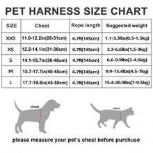 1 Set Chest Harness & Leash, Reflective, Accessory Attachment, ID Holder Design, Suitable For Medium Dogs & Cats - Lilac Purple - View 8