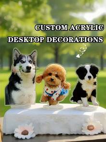 1pc Customized Acrylic Stand - Personalized Pet Dog Stand, Customized Dog Photo Stand, Pet Display Rack, Unique Home Decor, Perfect Gift For Pet Lovers, Family And Friends, Exquisite, Stylish, High Quality, Rich Colors, Very Suitable For Birthdays, Holidays - Multicolor - View 3