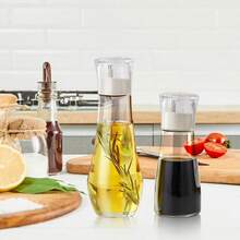 1 Pc Premium Glass Oil Dispenser Bottle - 150ml/260ml Leakproof Olive Oil And Vinegar Cruet With Drip-Free Spout And Safety Cap, Easy Clean Tabletop Condiment Dispenser For Kitchen & Restaurant(Random Style) - Multicolor - View 8