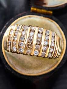 1pc Elegant Cubic Zirconia Ring, Suitable For Women, Perfect For Wedding, Engagement, Anniversary Party, Valentine's Day Gift - 1# - View 8