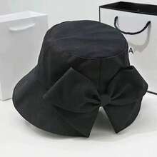 1 pieza Sombrero de sol con lazo decorativo, ala ancha para protección solar al aire libre en primavera/verano - Caqui - Ver 8