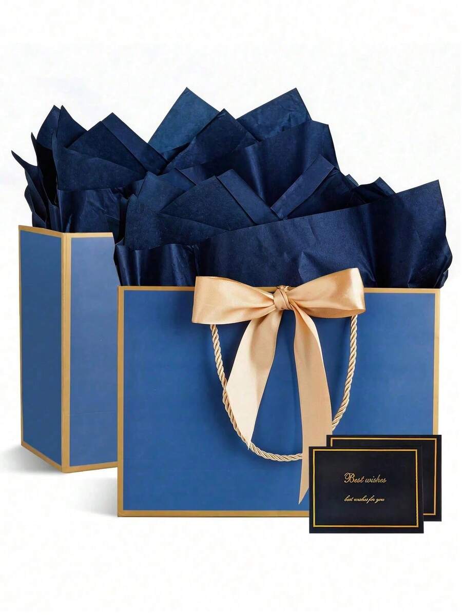 3pcs/4pcs/1pc/8pcs Minimalist Versatile Gift Bags With Handles, 11 Inch Size, Perfect For Birthday Party, Graduation Gift Wrapping, Girlfriend Gift Wrapping, Wedding Occasions, Gender Reveal Party And Party Favor Packaging