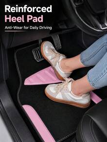 4pcs Patterned Car Floor Mats, Simple & Stylish, Water-Absorbent & Anti-Slip, Washable, Fashionable Interior Protection, Suitable For Sedans, Hatchbacks And SUVs, All-Season Use, Car Owner Essential - A - View 4