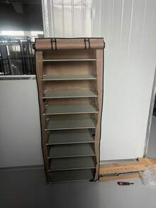1 Set 4/6/8/10 Tier Shoe Rack Storage Organizer With Non-Woven Fabric Cover, Easy Assembly Portable Shoe Cabinet, Wardrobe Storage Rack, Multi-Layer Shoe Rack For 20-40 Pairs Of Shoes, Large Capacity Space-Saving Design, Easy Assembly, Portable Durable Metal Frame Shoe Rack Storage, Suitable For Home, Bedroom, Entryway, Sneakers, High Heels And Boots - Multicolor - View 13