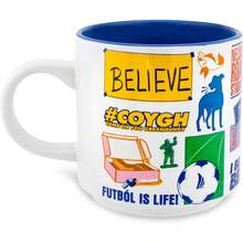 Taza de cermica Icons Taza de caf para t, expreso, cacao, capacidad para 13 onzas - Azul - Ver 3