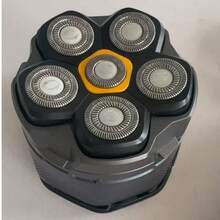 LUYAO 升級版光頭男士電動刮鬍機，磁吸式電動刮鬍修剪器，大電池容量，可充電 LED 顯示屏，乾濕兩用刮鬍 - 藏蓝色 - 查看 10