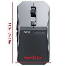 INPHIC YC-CYBER Mouse Gaming Nirkabel Tri-Mode, Saklar Mikro Senyap TTC, Desain Cyberpunk Fiksi Ilmiah, Pencahayaan RGB Dua Zona, Chip Gaming, DPI yang Dapat Diatur 6 Tingkat, Baterai 500mAh + Type-C + Indikator Baterai, Driver Khusus - View 12