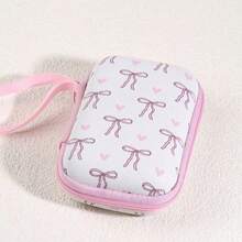 Earphone Data Cable Charger Storage Organizer Bag, Cartoon Creative Shockproof Zipper Box Cable Organizer Travel Essential Cable Organizer Desktop Accessory Office Desk Accessory Phone Accessory Charger Box Charger Bag, Perfect Gift For Birthday, Back To School And Friends. - Multicolor - View 4