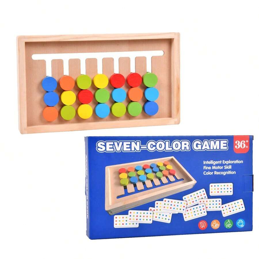 Juego educativo de rompecabezas de laberinto de emparejamiento de colores de madera, entrenamiento de cognición de colores temprana, pensamiento lógico y habilidades motoras finas, juguetes para cumpleaños y regalos de Navidad de niños