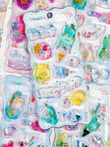 3D Water Stickers Japanese Cartoon Animal Water Stickers 3D Scrapbook DIY Journal Cute Stickers Stationery Decoration School Gift - Multicolor - View 10