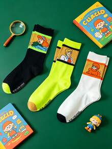 3 Pairs Scooby Doo Fashionable Socks, Comfortable Breathable Non-Slip, Suitable For All Occasions - Multicolor - View 1