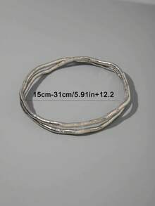 1pc/ Personalized Metal Multi-Layer Wrap Snake Chain Necklace, Adjustable Bendable, Suitable For Women's Street Style Layered Accessory - Multicolor - View 11