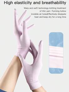 Kyncilor Summer Ice Silk Sun Protection Full Finger Gloves, Anti-Slip Breathable For Driving And Fishing, Outdoor UV Protection Hand Guards - Multicolor - View 4