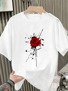 Men Plus Size T-Shirts - White - View 2