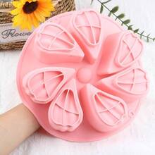 - Moldes de silicona para chocolate con ptalos de cavidades - Rosado - Ver 3