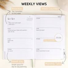 2026-2027 Planner - Weekly And Monthly Planner, July 2026 - June 2027, Linen Hardcover, 2026-2027 Calendar Planner Book With Tabs, Aesthetic, Perfect For Office Home School Supplies - Jul. 2026 - Jun. 2027 - View 6