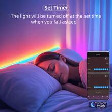 Self-Adhesive LED Light Strip, Equipped With A Remote Control And App Control, With Intelligent Dimming And Color Changing Function, Flexible RGB Light Strip, SMD 5050 LEDs, Suitable For Backlighting TVs As Well As For Decoration In Bedrooms And Living Rooms. - EU C Type Plug(220-240V) - View 5