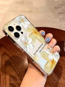Plumeria 花紋印花手機殼「You Are Stronger Than You Think」正向金句美學殼，相容 iPhone 與 Android 機型，防水防摔防刮 - 彩色 - 查看 2