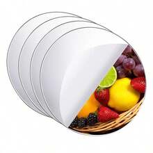 4pcs Acrylic Round Mirror Stickers, Non-Glass Round Mirror Self-Adhesive Mirror Stickers, Easy-Tear Stickers, Removable Decor, Suitable For Living Room, Bedroom And Office, Waterproof And Corrosion-Resistant, Can Be Used For Home Wall Decor Or Wedding Table Centerpiece Decor, Personalized Sticker Mirror Wall Stickers, Room Decor, Wall Mirror, Room Home Decor, Bathroom Decor, Living Room Decor - Round - View 4